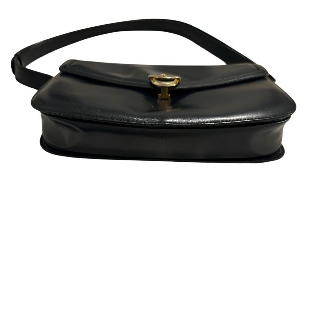 Gucci Black Leather Shoulder Bag with Gold Hardware - Picture 4 of 13